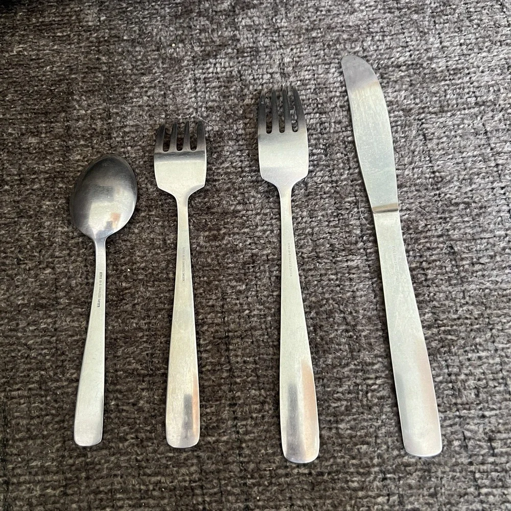 Gense Extra Stainless Sweden Flatware Set 4pc‎ Mid Century Modern Tapered Handle